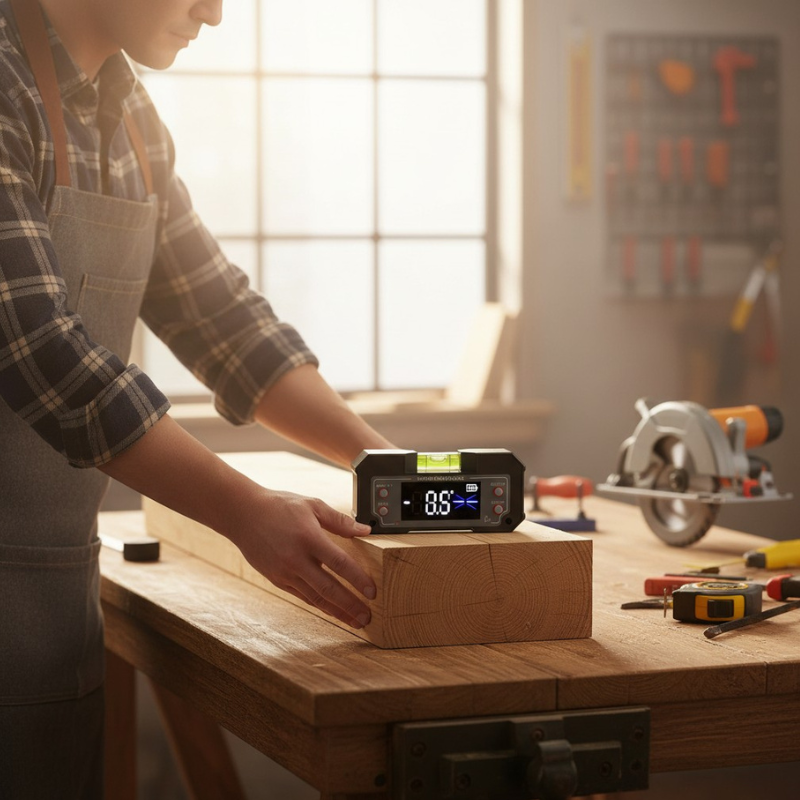 Niveau / Inclinomètre Numérique Magnétique Rechargeable avec Écran Rétroéclairé