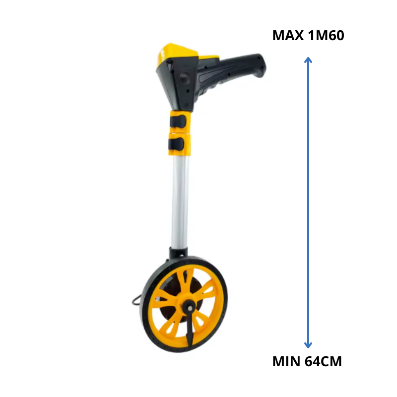 Roue de Mesure Télescopique avec Compteur Mécanique jusqu'à 99 999 m