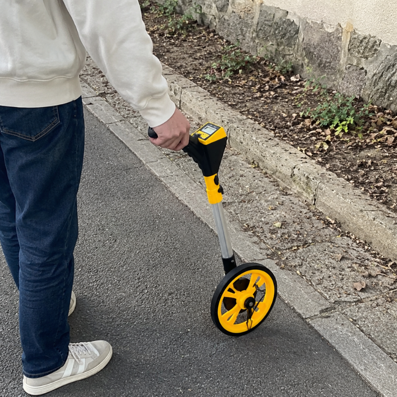 Roue de Mesure Télescopique avec Compteur Mécanique jusqu'à 99 999 m